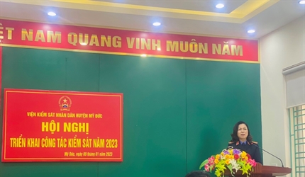Viện KSND các quận, huyện tổ chức Hội nghị triển khai công tác năm 2023